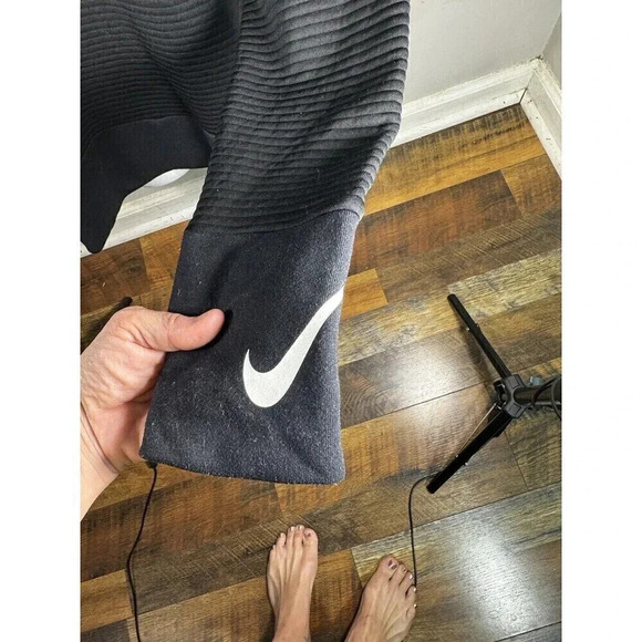 NIKE WOMEN DRI-fit Solid Black Quilted Size Extra Large - Picture 5 of 7